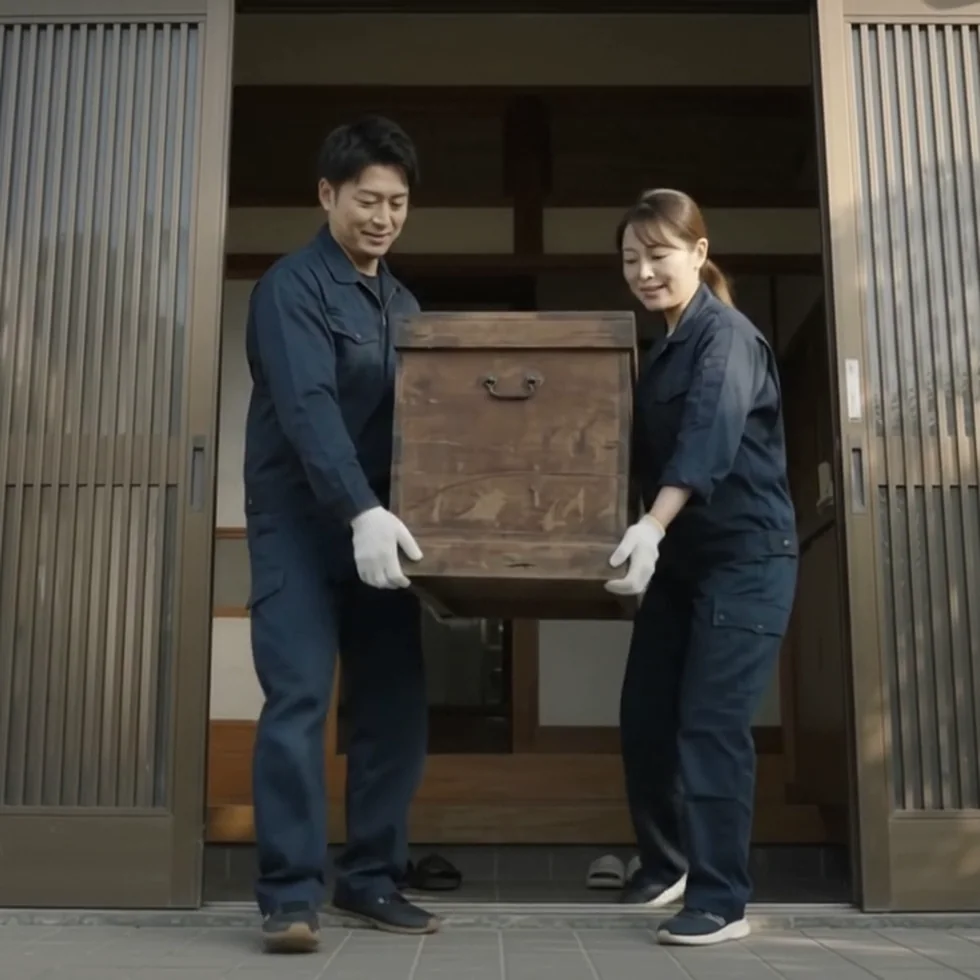 家具を運ぶスタッフ